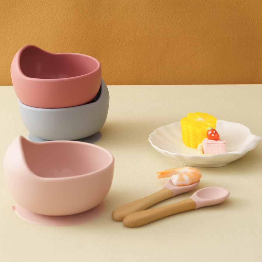 3PCS เด็กซิลิโคนชุดอาหารค่ําเก - Baby Food Dinner บทวิจารณ์และราคา