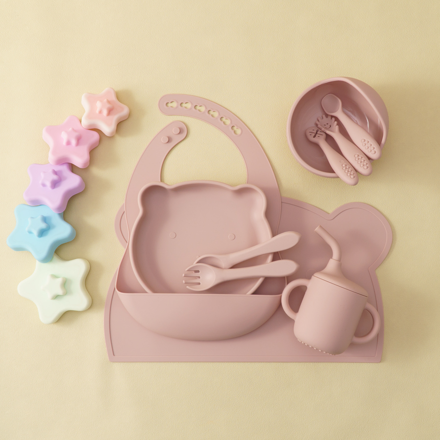 ชุดให้อาหารเด็กทารกซิลิโคน8ชิ้ - Baby Food Dinner บทวิจารณ์และราคา