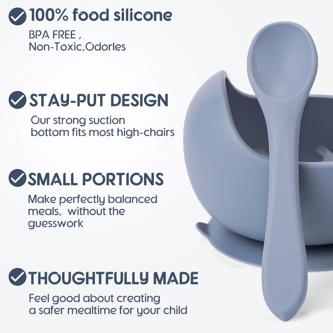 ชุดชามซิลิโคนพร้อมจุกดูด 2 ชิ้ - Baby Food Dinner บทวิจารณ์และราคา
