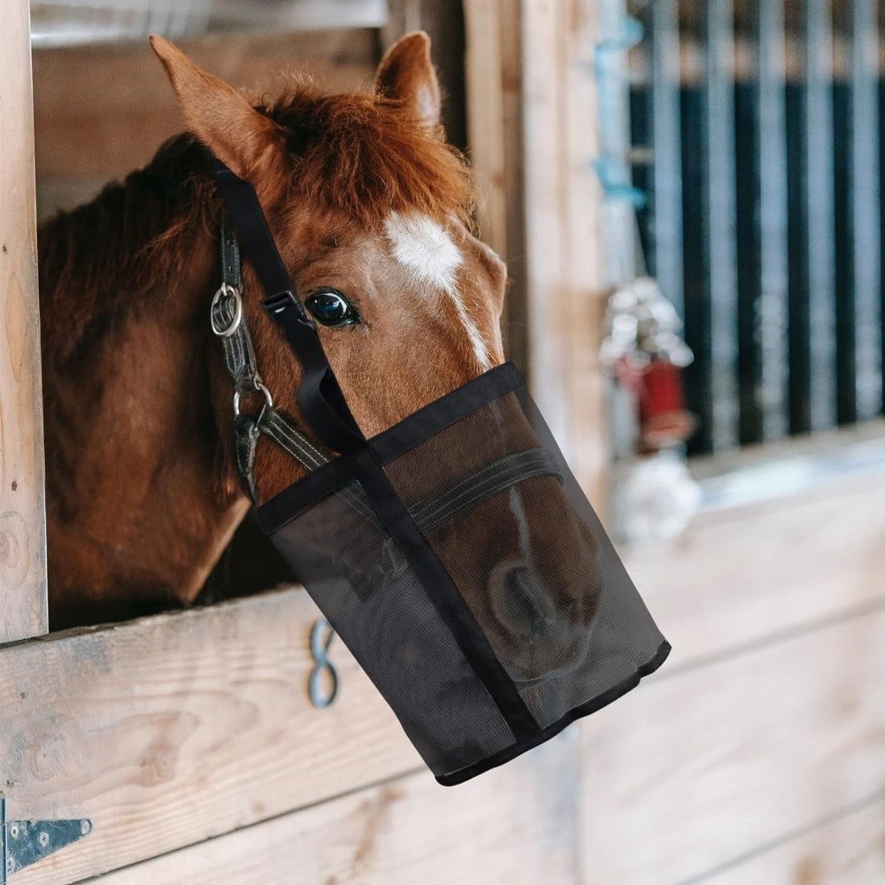 ถุงใส่อาหารม้าป้องกันการรั่วซึ - Mesh Feeder Bag บทวิจารณ์และราคา