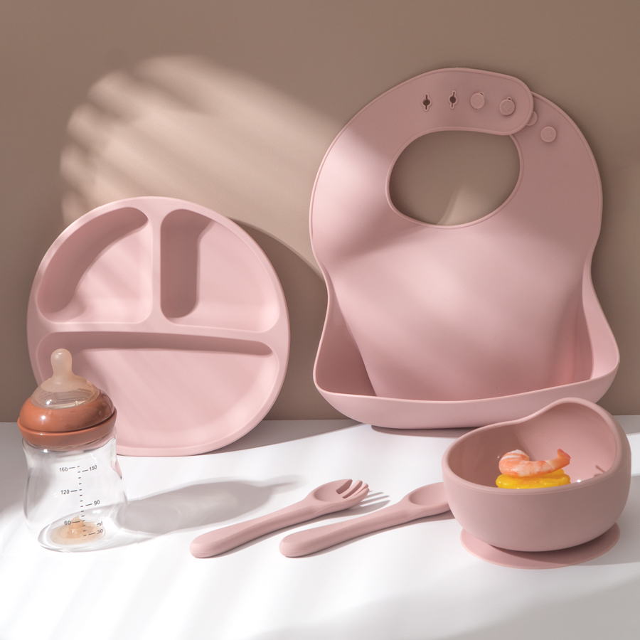 5 ชิ้นเด็กซิลิโคนชุดให้อาหารรอ - Baby Food Dinner บทวิจารณ์และราคา
