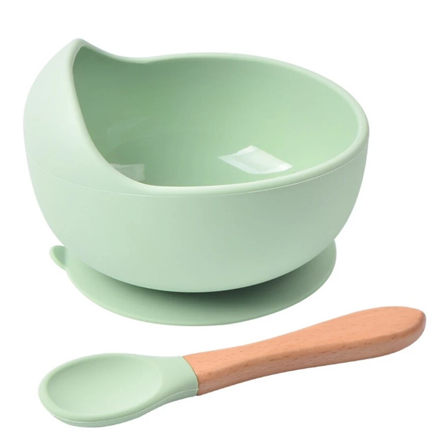 จานชามอาหารซิลิโคนกันหกสำหรับเ - Baby Food Dinner บทวิจารณ์และราคา