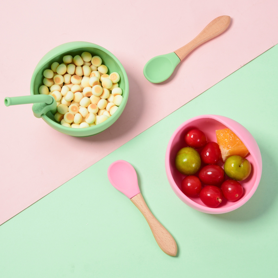 จานชามอาหารซิลิโคนกันหกสำหรับเ - Baby Food Dinner บทวิจารณ์และราคา