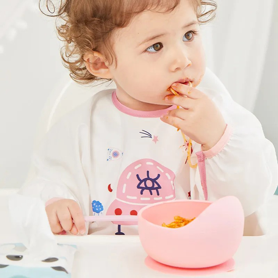 จานชามอาหารซิลิโคนกันหกสำหรับเ - Baby Food Dinner บทวิจารณ์และราคา