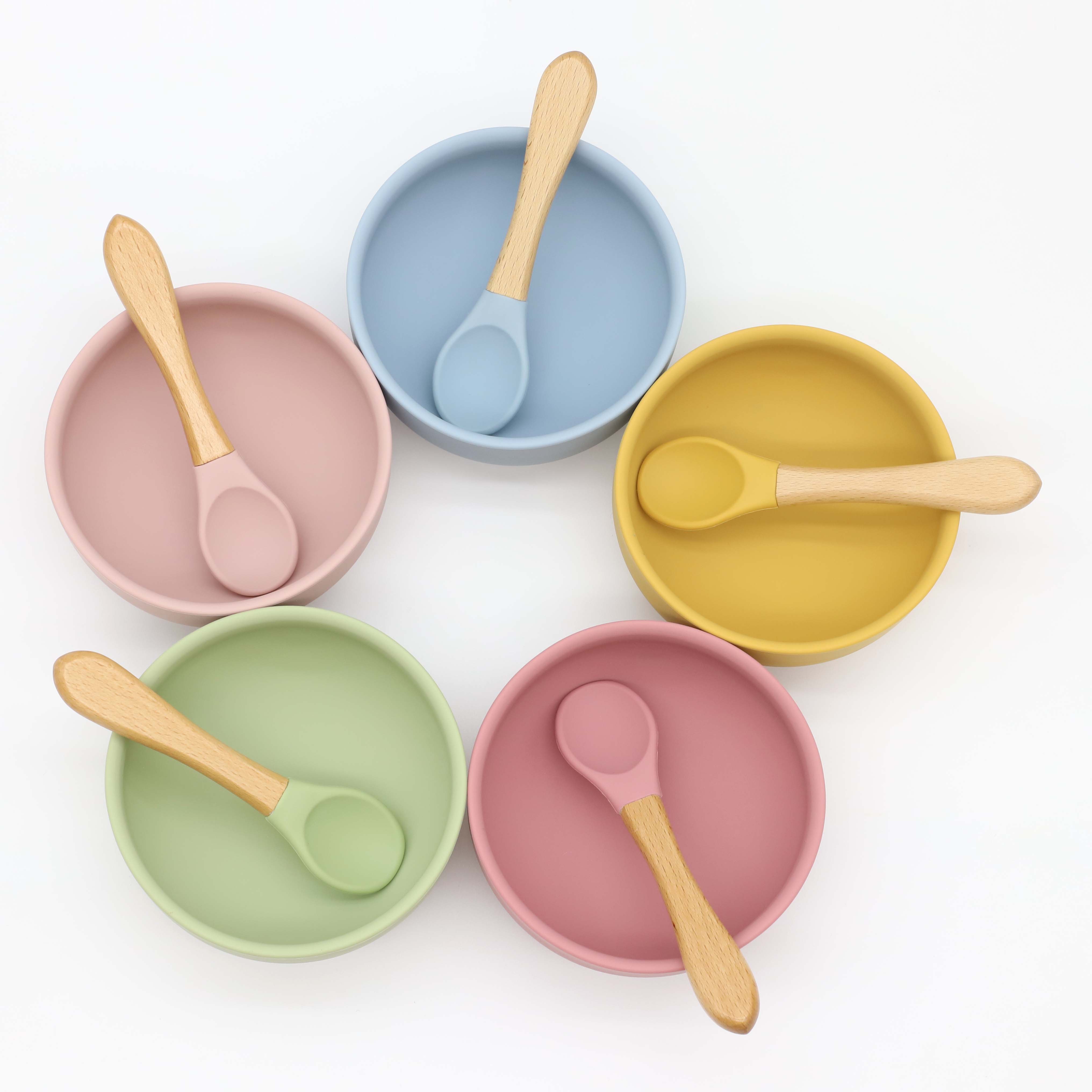 ชามซิลิโคนพร้อมจุกดูด ช้อนด้าม - Baby Food Dinner บทวิจารณ์และราคา
