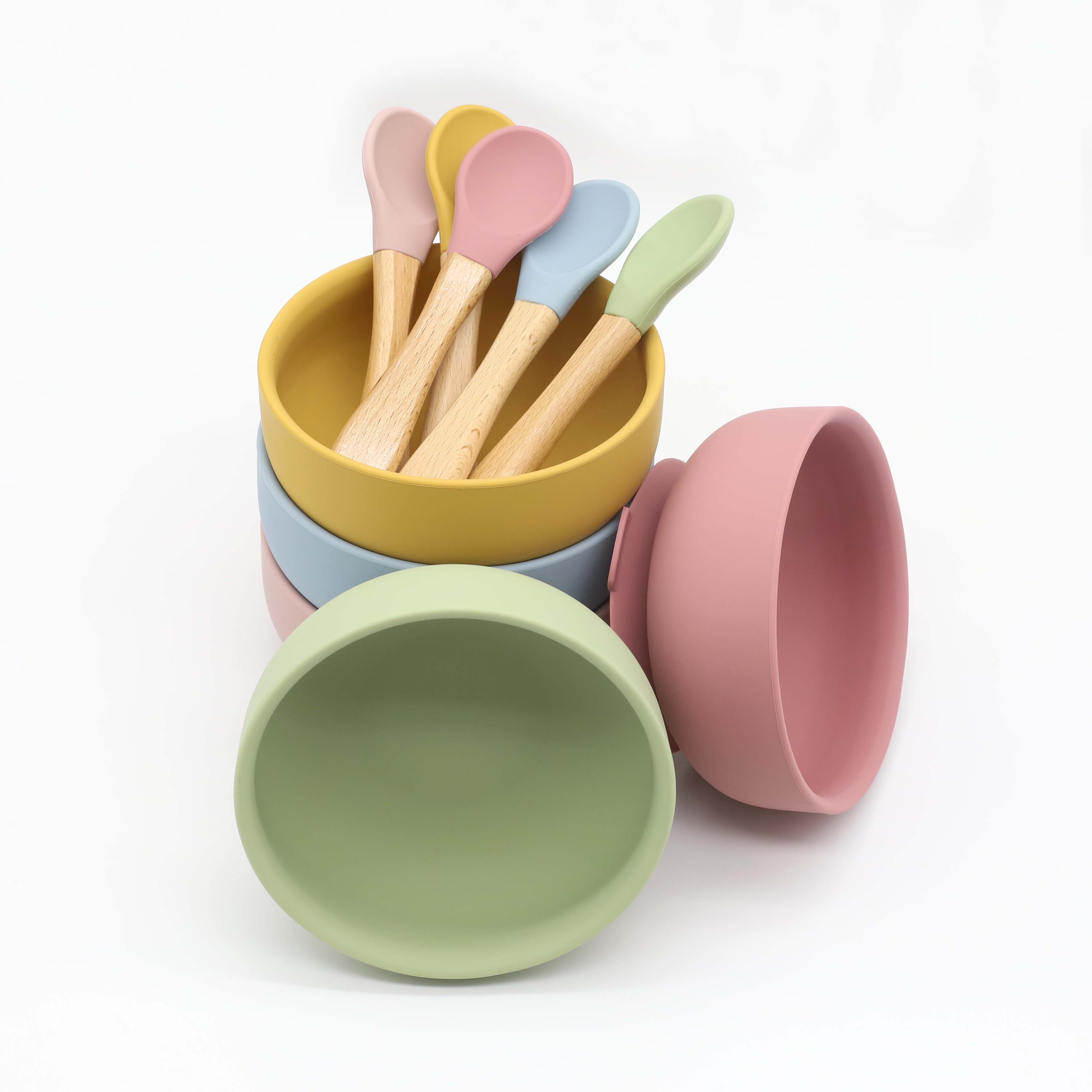 ชามซิลิโคนพร้อมจุกดูด ช้อนด้าม - Baby Food Dinner บทวิจารณ์และราคา