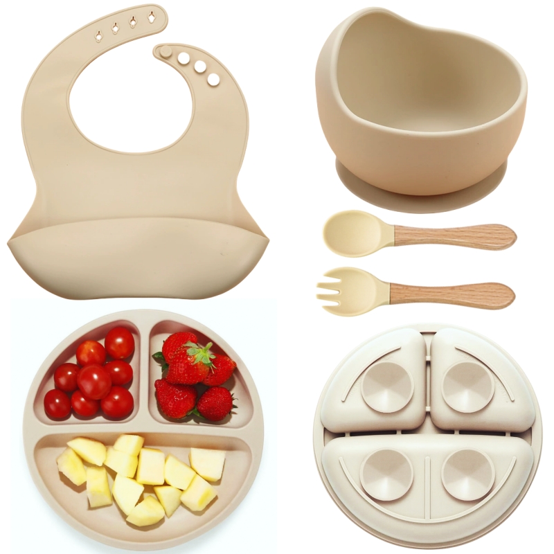 ชุดอาหารเด็กซิลิโคน 5 ชิ้น ปลอ - Baby Food Dinner บทวิจารณ์และราคา