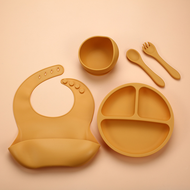 ชุดอาหารเด็กซิลิโคน 5 ชิ้น ปลอ - Baby Food Dinner บทวิจารณ์และราคา